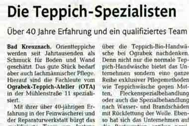 Mehr über den Artikel erfahren Die Teppich-Spezialisten