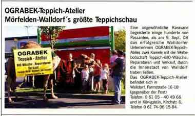 Mehr über den Artikel erfahren OGRABEK-Teppich-Atelier – Mörfelden-Walldorfs größte Teppichschau